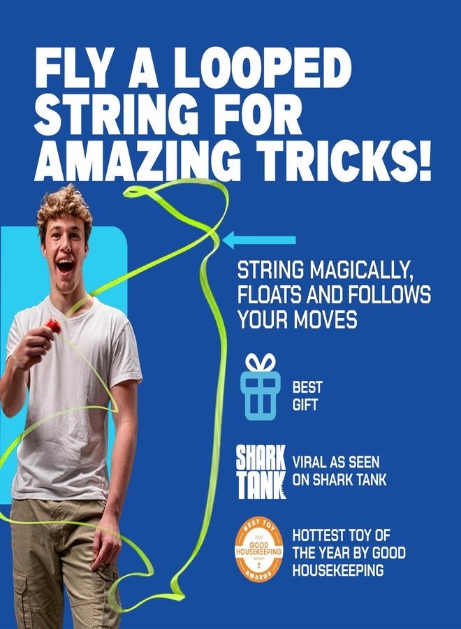 ZipString Original - As Seen on Shark Tank - Classic Rope Launcher Toy, Perfect for Kids & Adults - Fly a String Loop in The Air for Endless Tricks & Fun, Wonderment Awaits, Bold Blue - Image 2